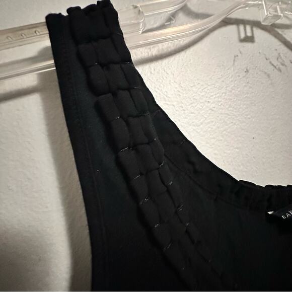 Banana Republic Black Ruffled Trim Sleeveless Tank Top Womens Small - Picture 4 of 5